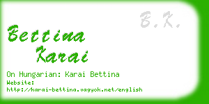 bettina karai business card